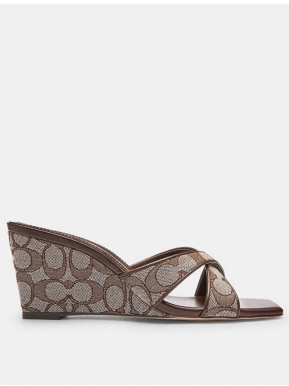 Coach Wedge Sandal In Signature
Jacquard
